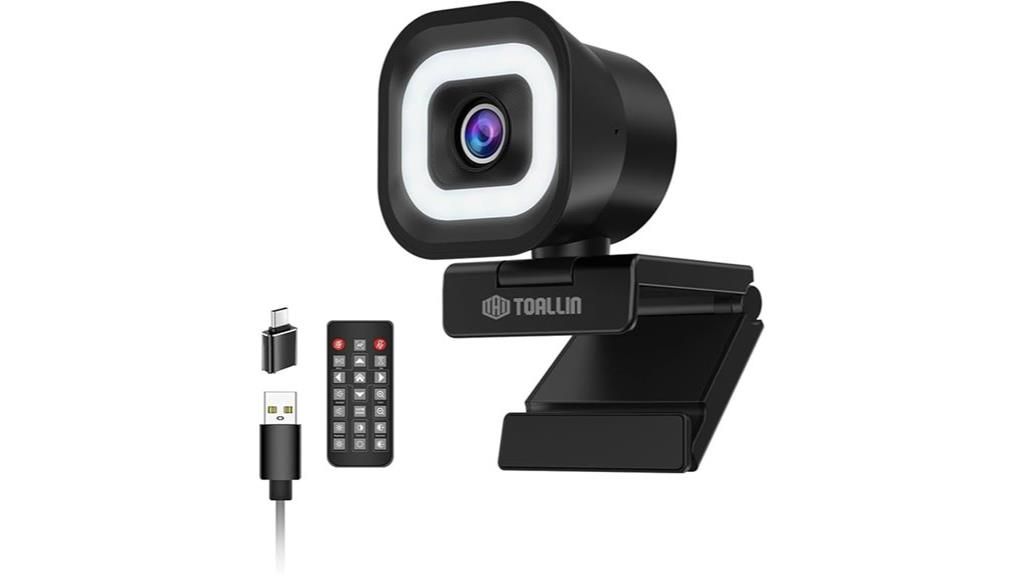 high resolution webcam with light