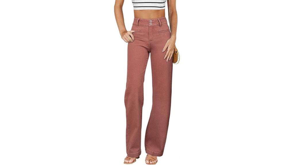 high waist wide leg jeans