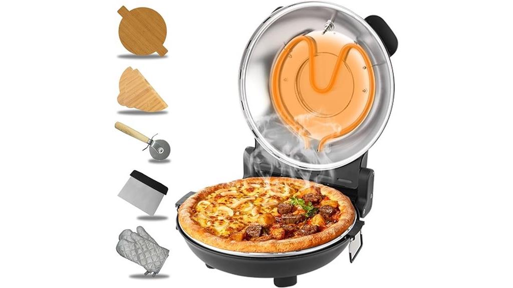 indoor 12 inch retro pizza oven