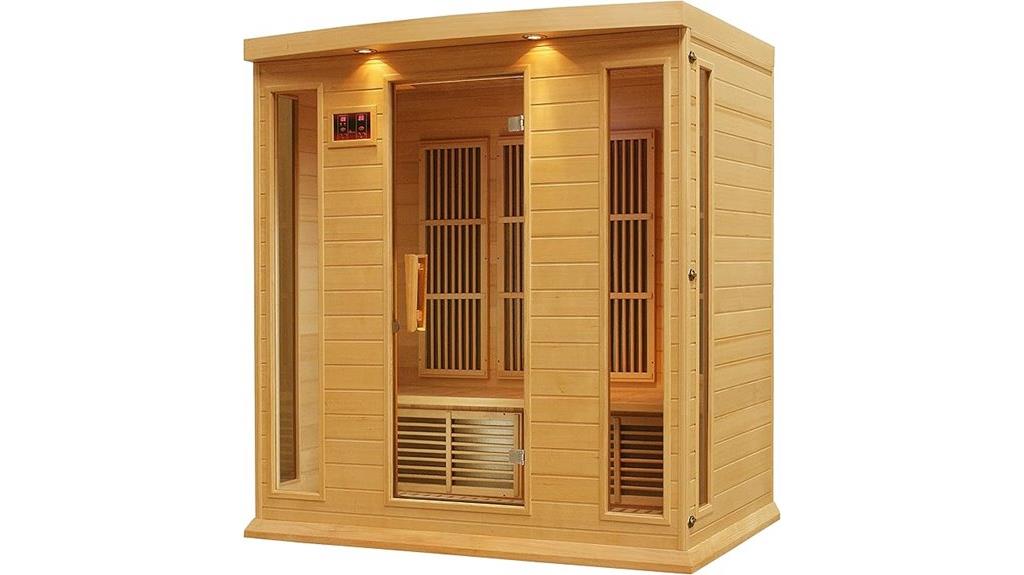 infrared canadian hemlock sauna