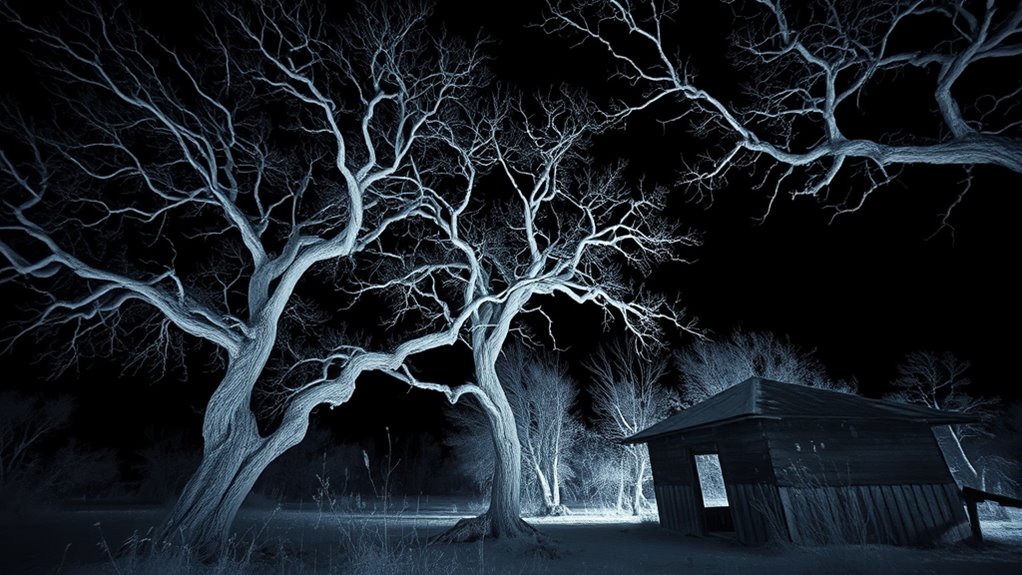 infrared light in darkness