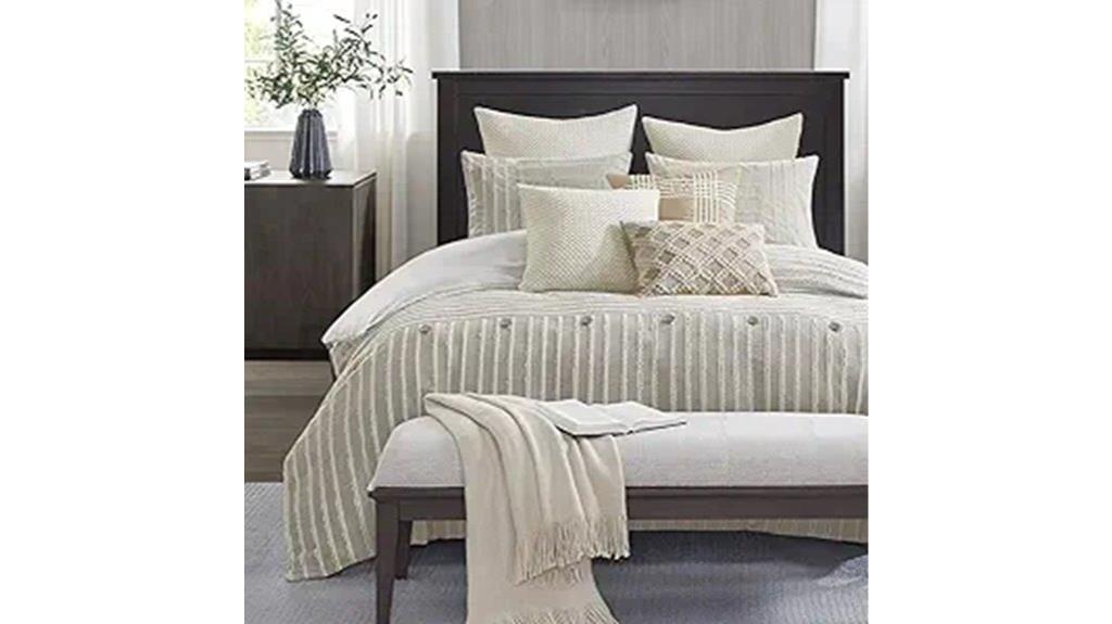 jacquard striped king comforter
