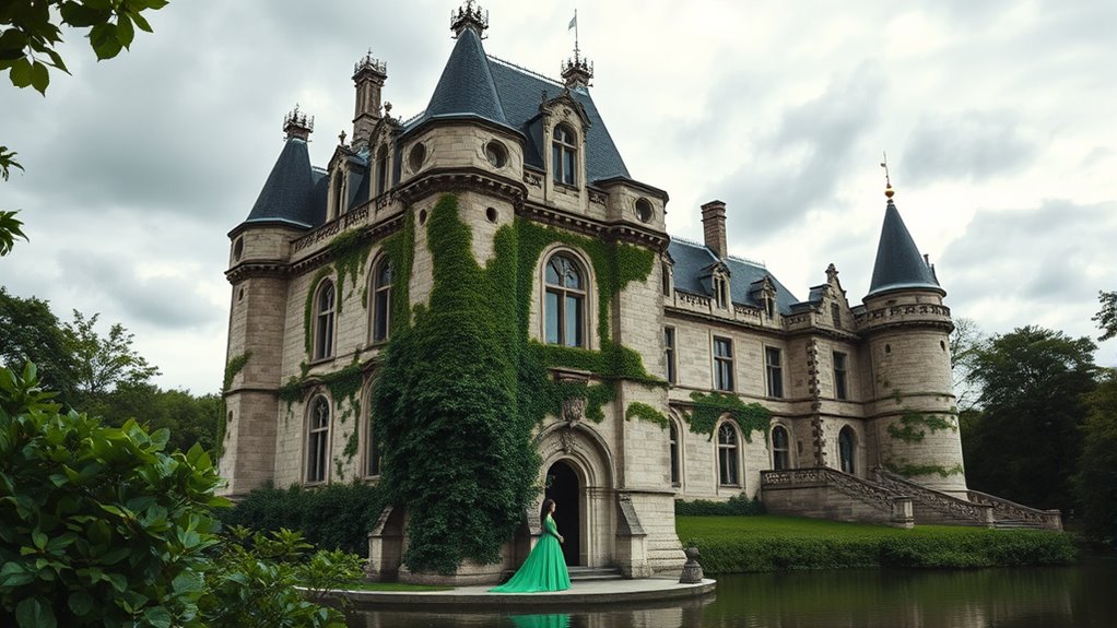 lady in green chateau