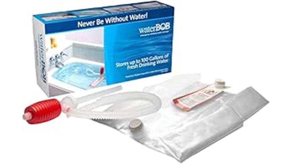 large 100 gallon emergency water container