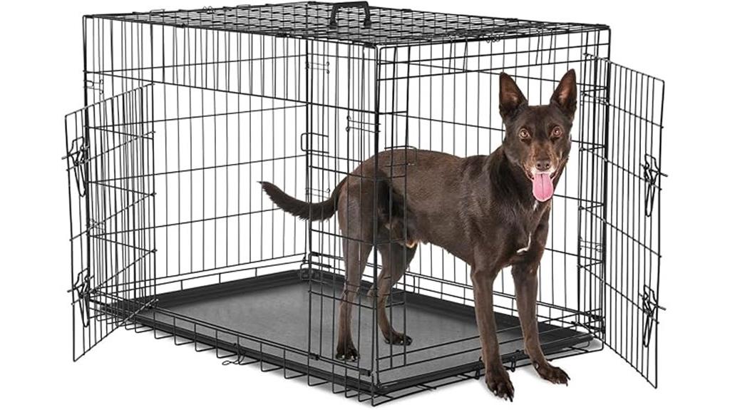 large dog crate with divider