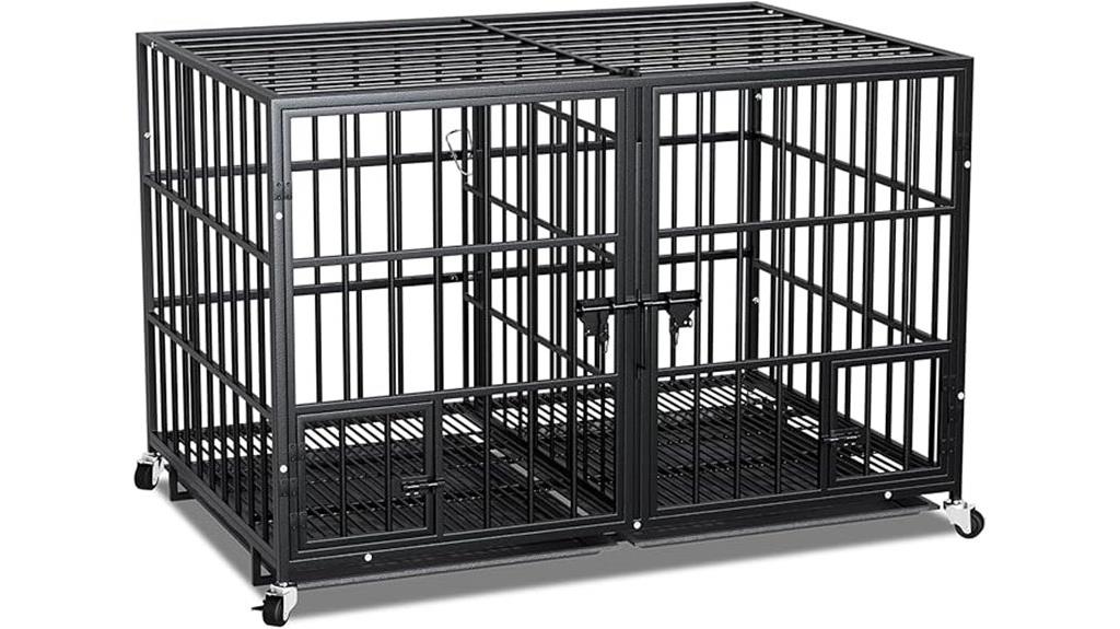 large dog crate with wheels