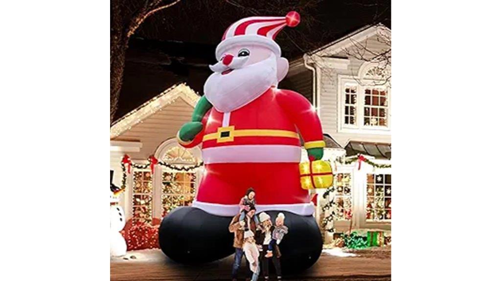 large inflatable santa yard decoration