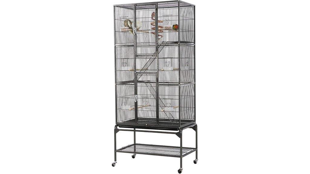 large metal bird cage
