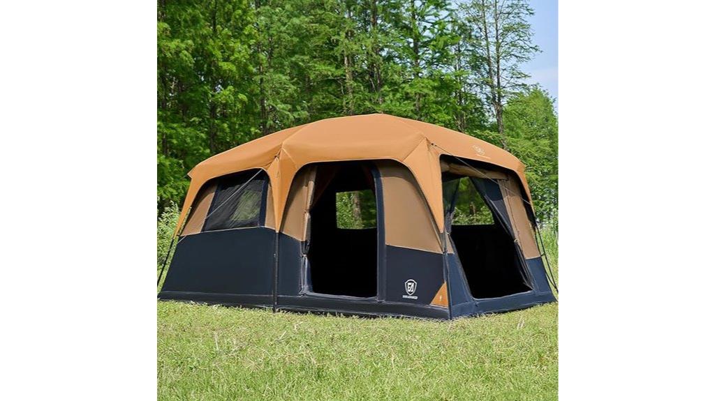 large tent with rainfly