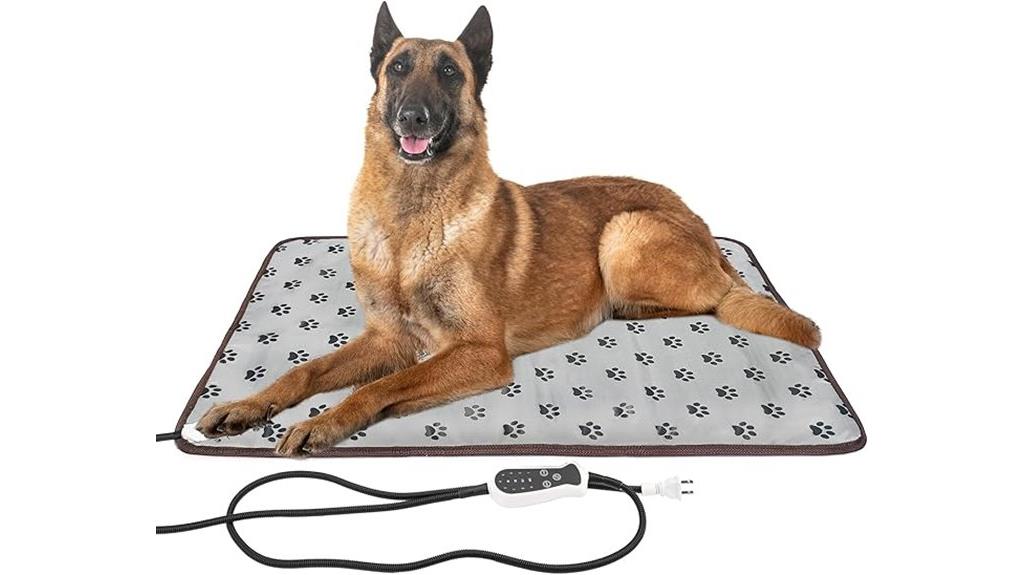 large waterproof heated pet bed