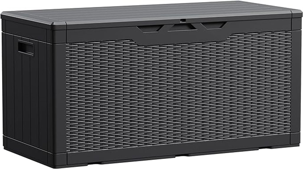 large waterproof resin deck box