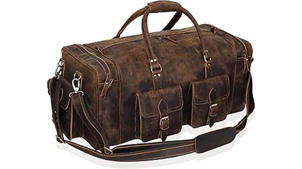 leather men s travel duffel