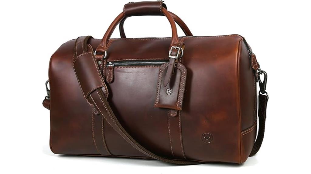 leather travel gym bag