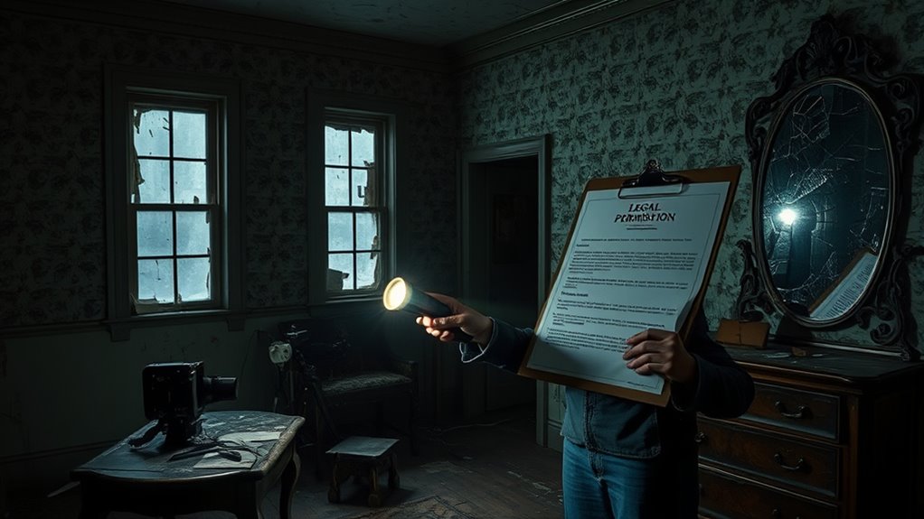 legal permits for haunted filming