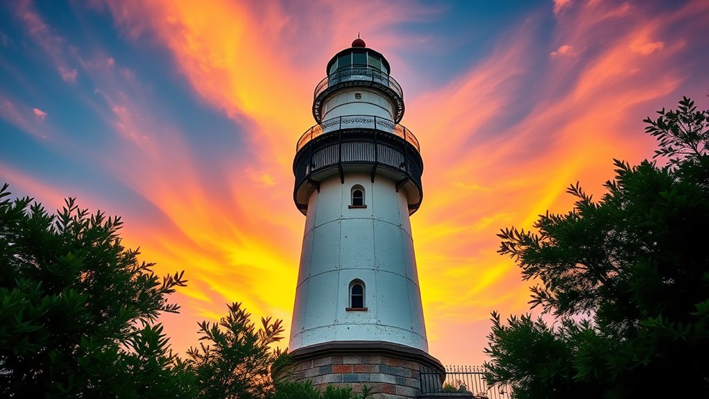 lighthouse views museum sunset