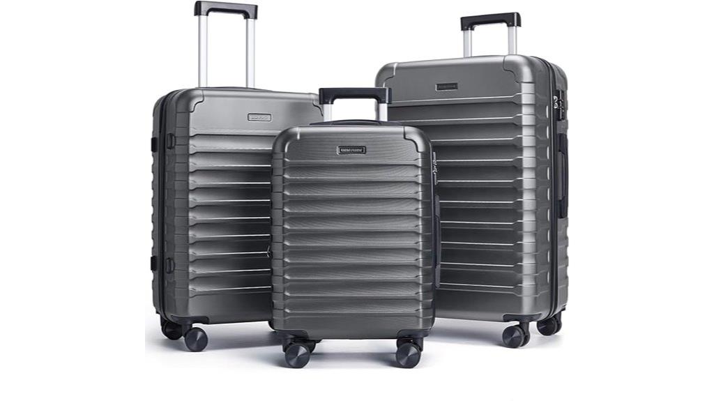 lightweight 3 piece luggage set