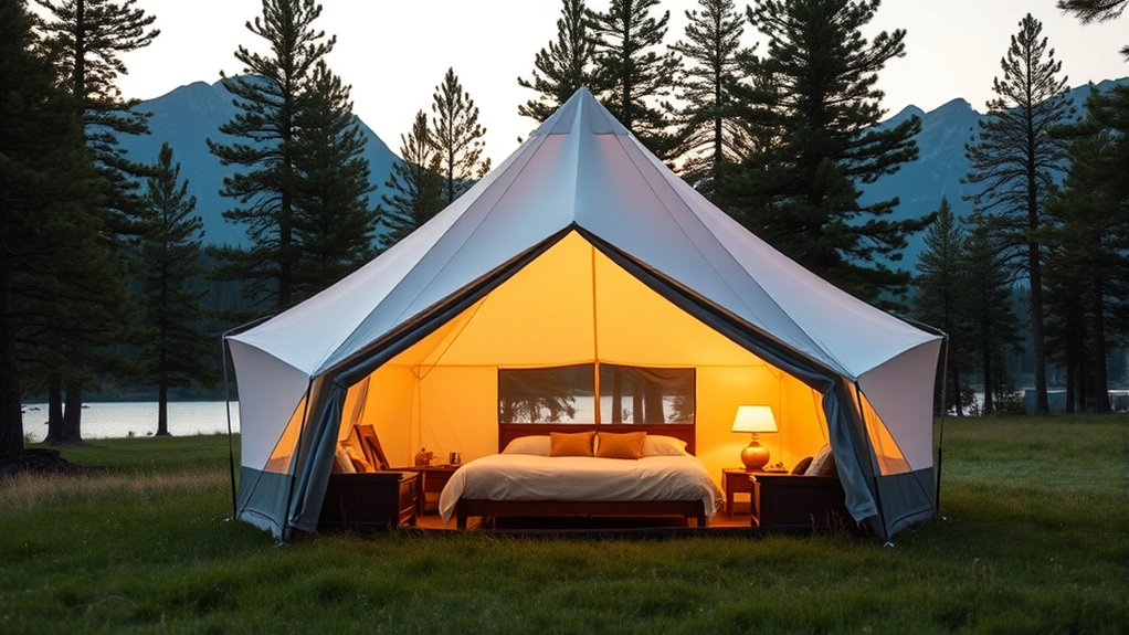 luxury camping tent selections