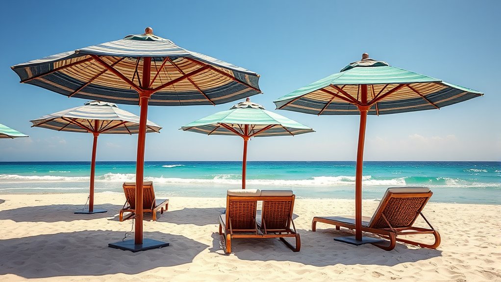 luxury durable beach umbrellas