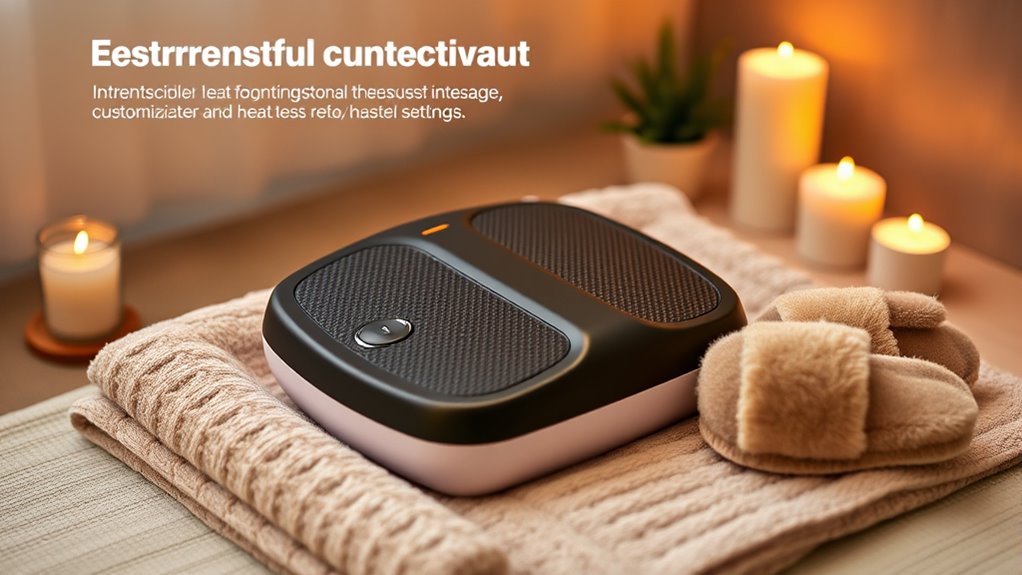 massage modes and adjustable heat