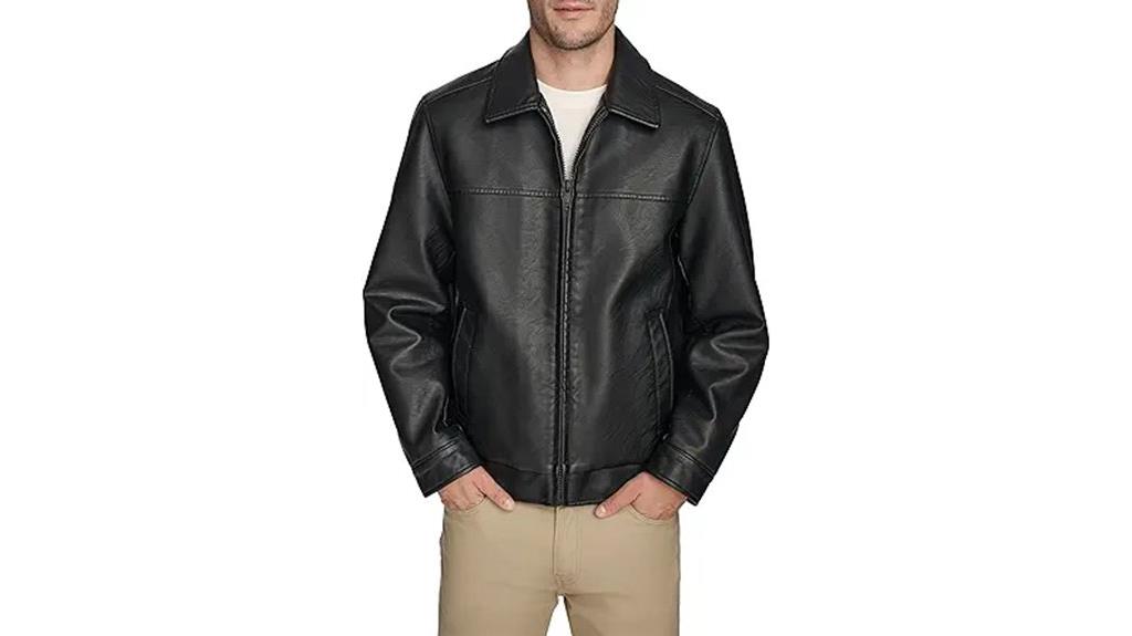 men s faux leather jacket