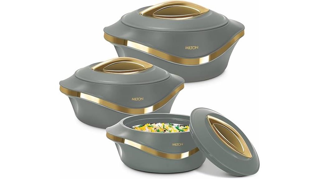 milton 3 piece insulated casseroles