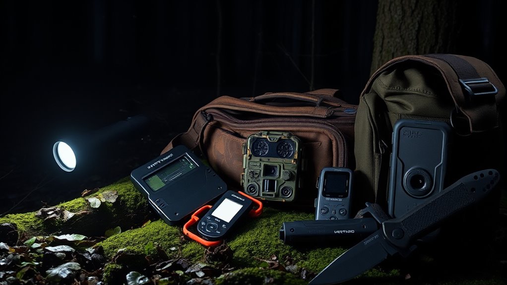 nighttime paranormal investigation equipment