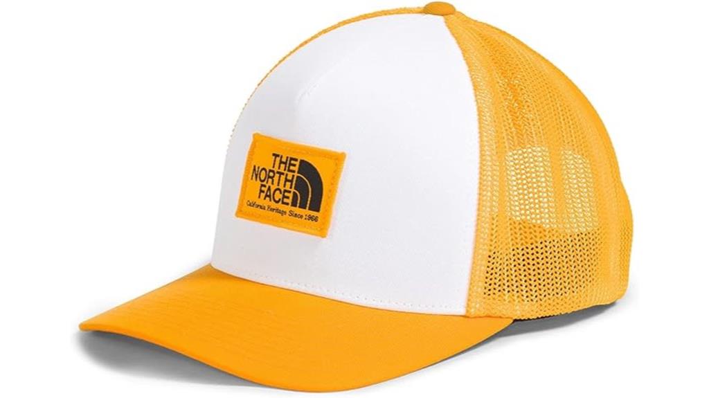 north face patched trucker hat