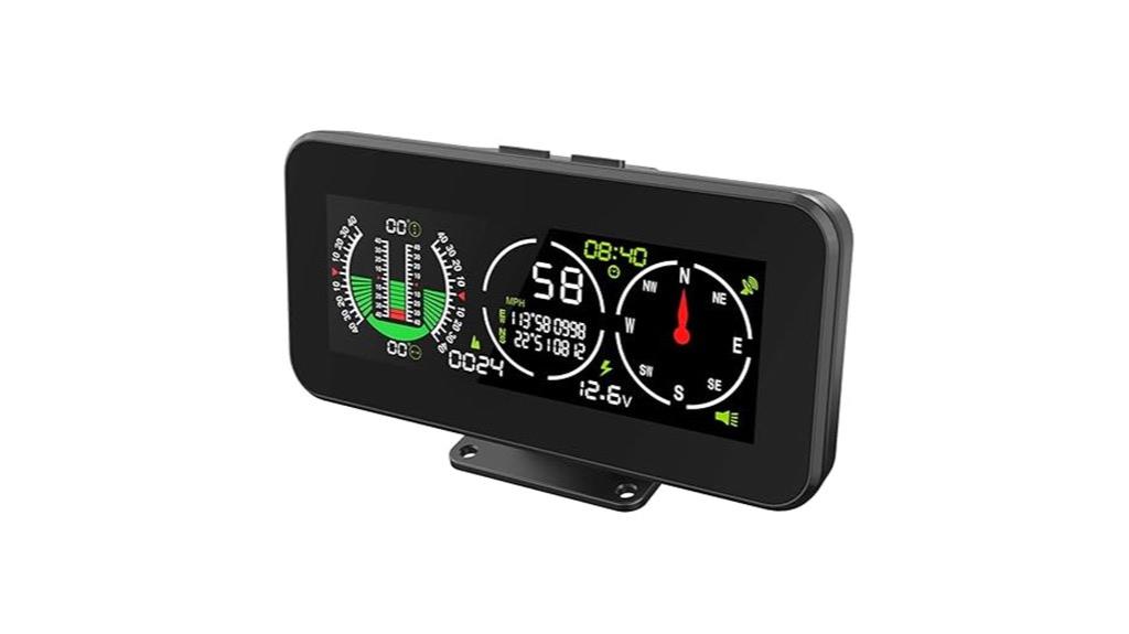 off road vehicle inclinometer