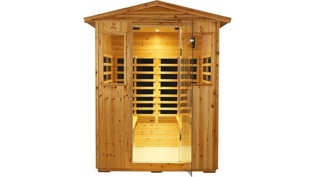 outdoor infrared sauna for four