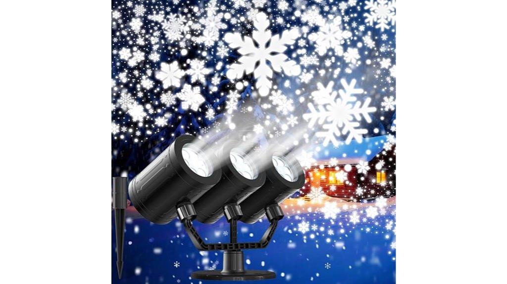outdoor snowfall light projector