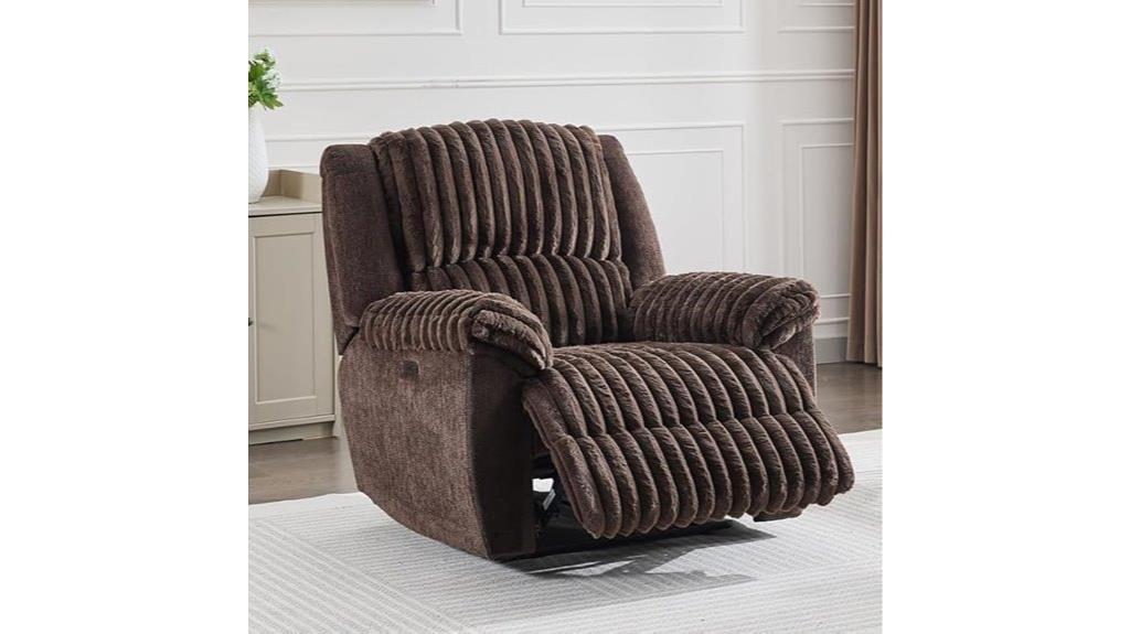 oversized faux fur recliner
