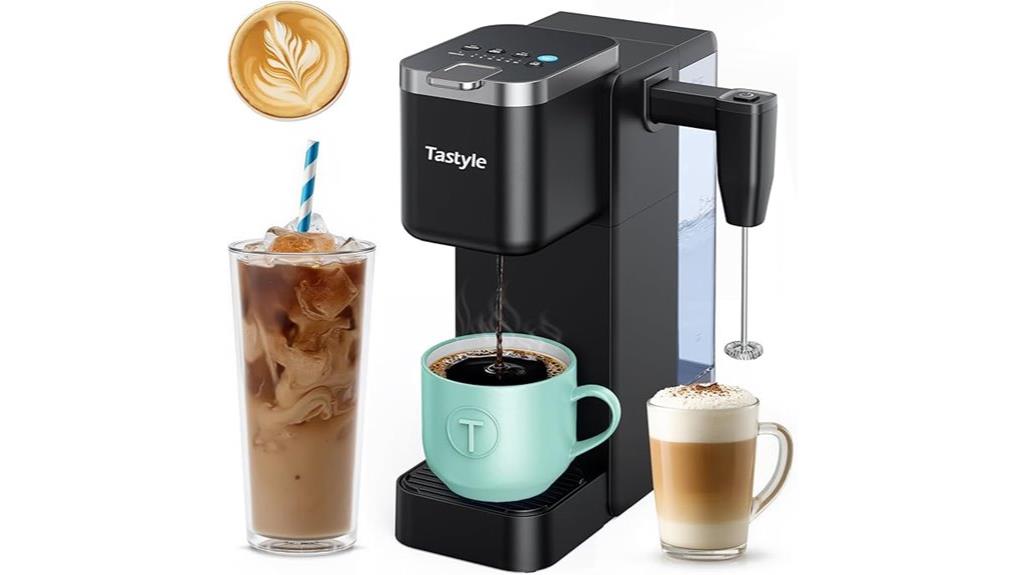 personal coffee maker with frother