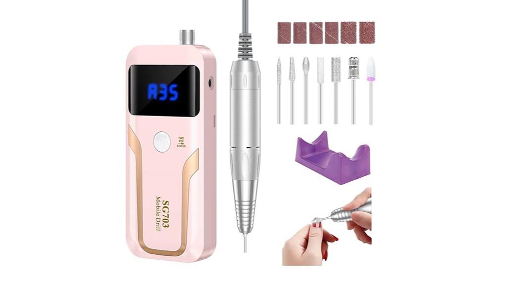 pink portable nail drill
