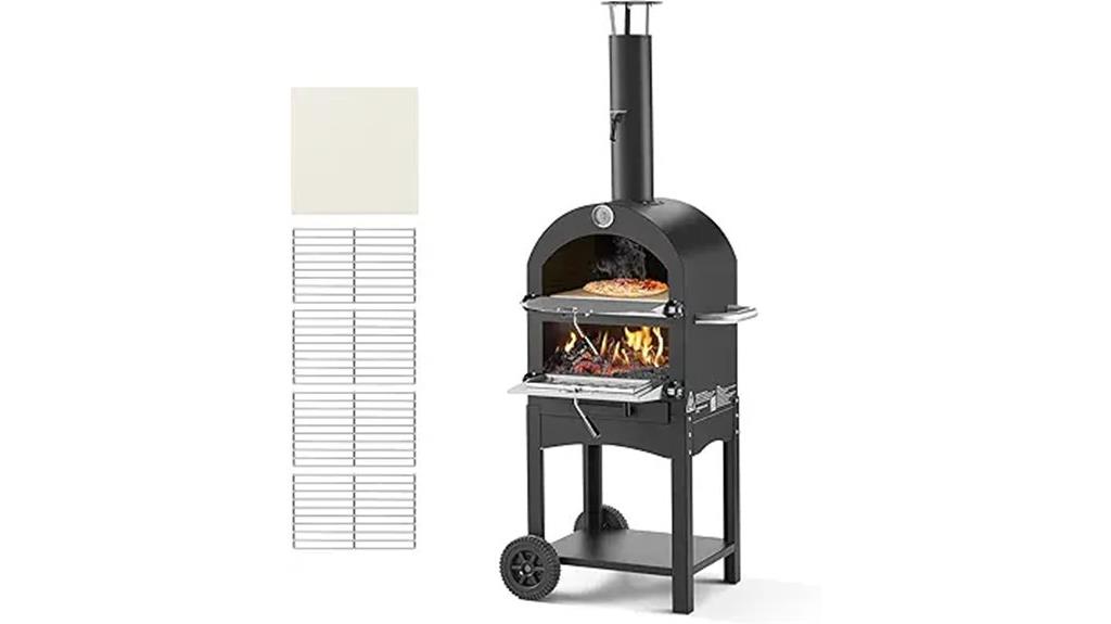 portable 12 inch pellet pizza oven
