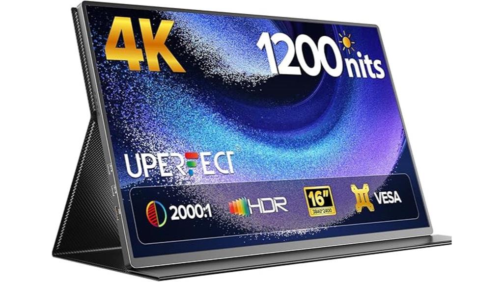 portable 4k 16 inch monitor