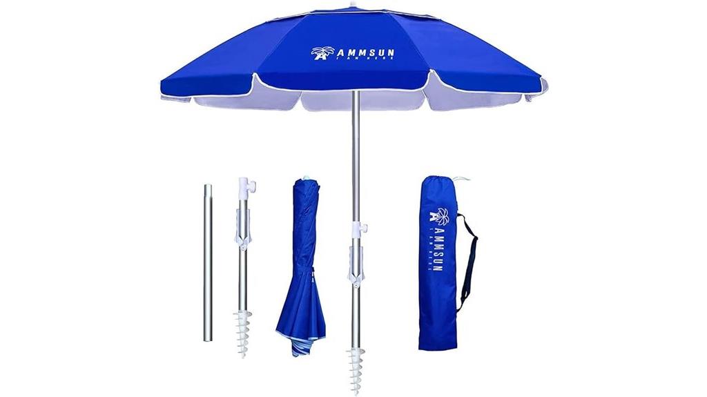 portable beach umbrella with anchor