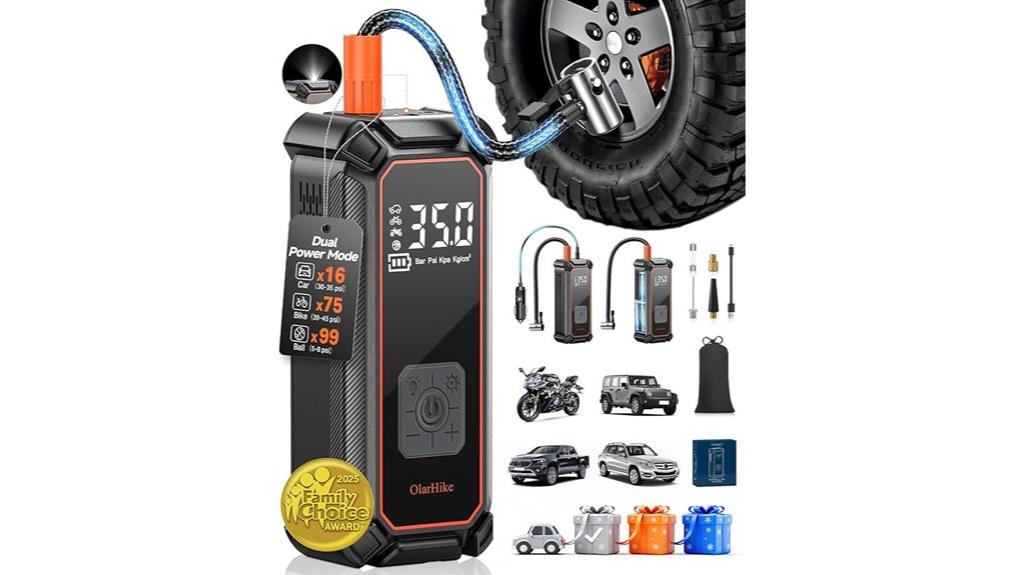 portable cordless tire inflator