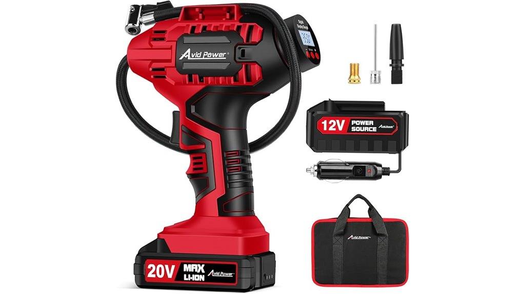 portable inflator with gauge