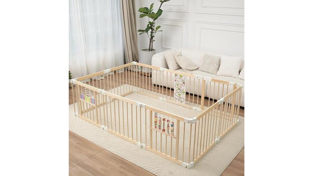 portable wooden playpen