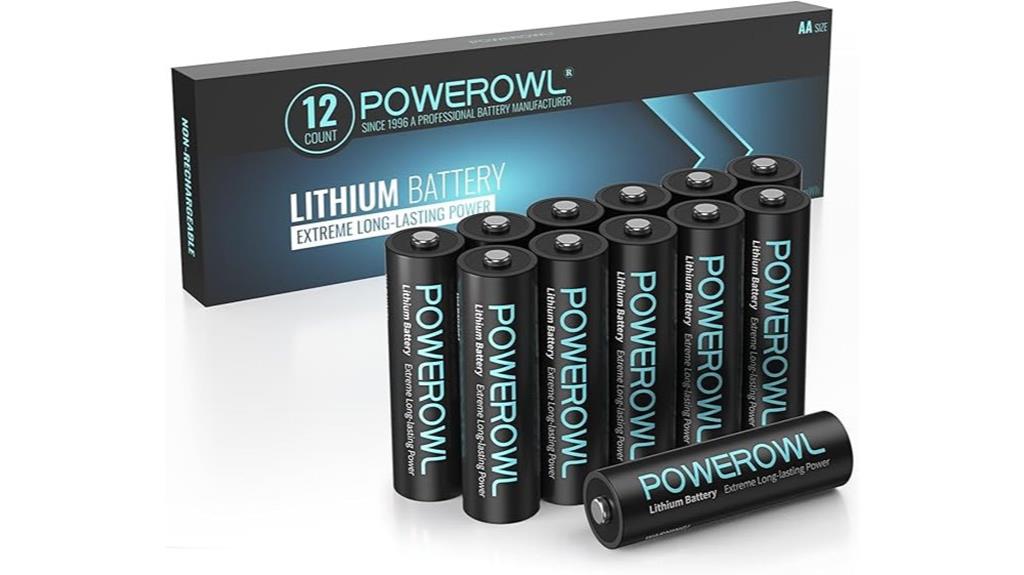 powerowl lithium aa batteries