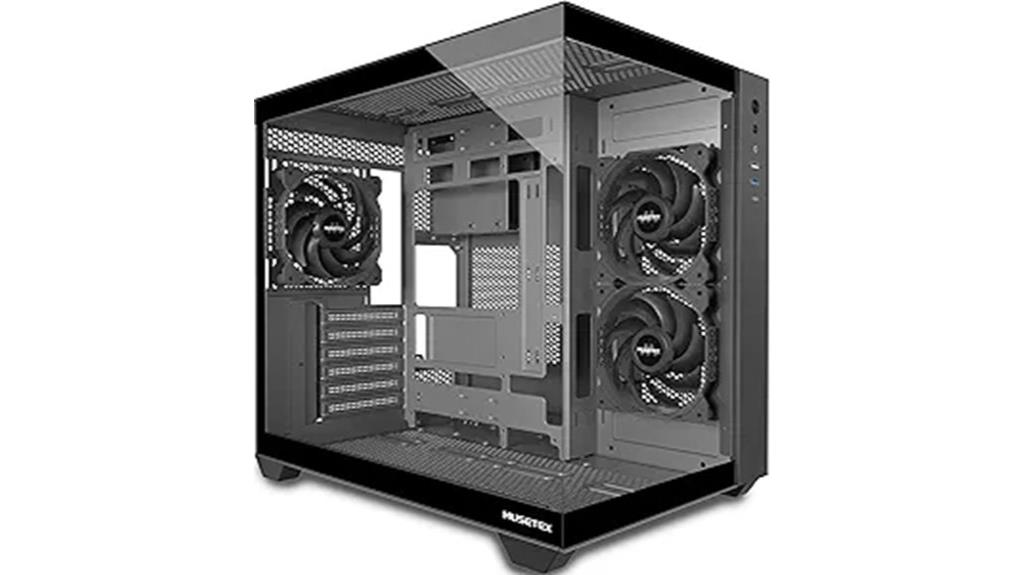 premium black atx case