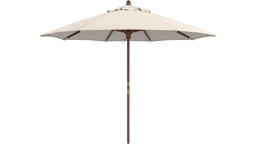 premium hardwood patio umbrella