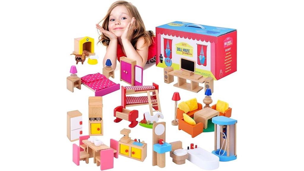 premium wooden dollhouse furniture
