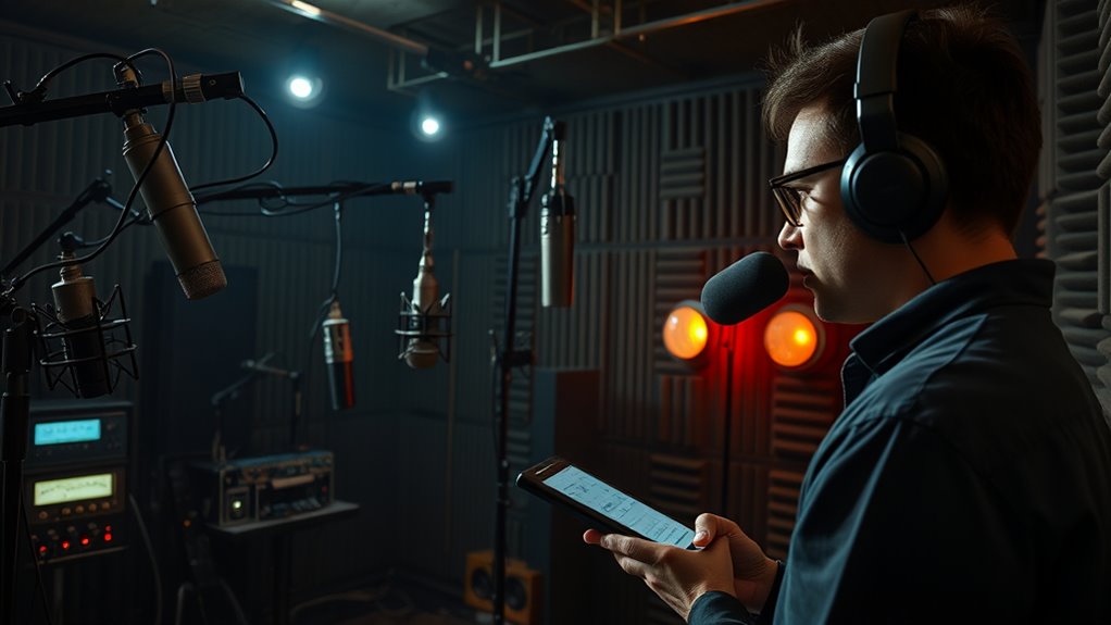 quiet controlled recording environment