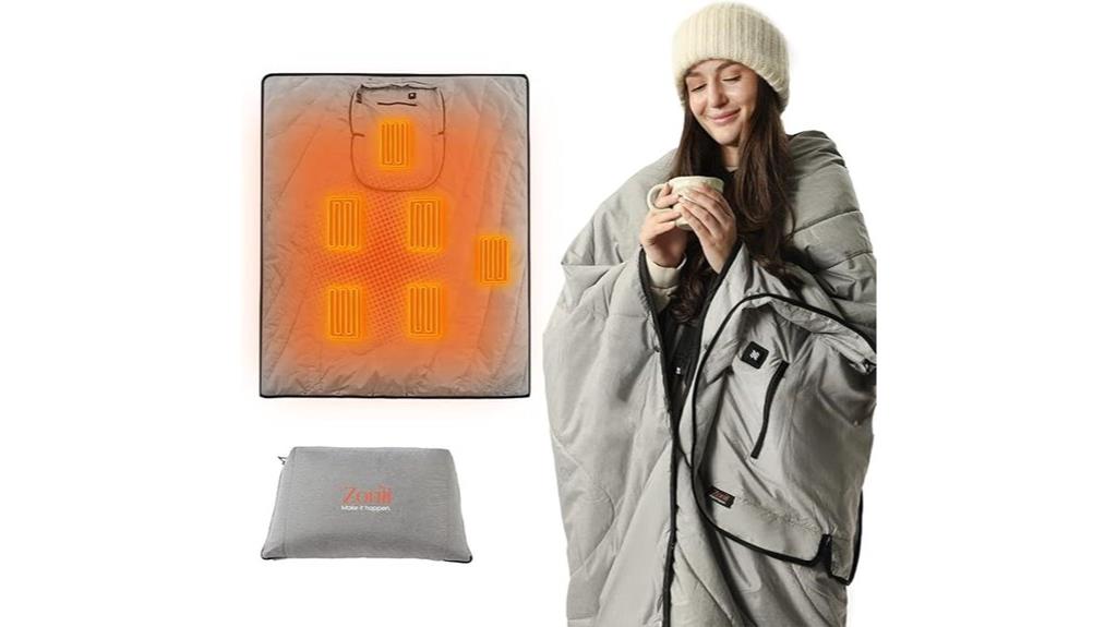 rechargeable battery heated blanket