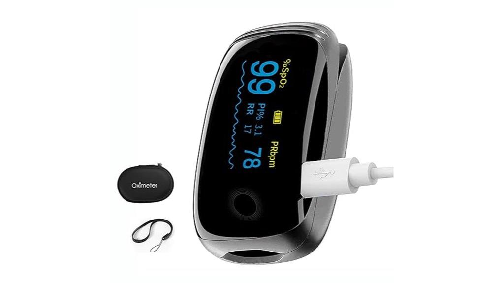 rechargeable fingertip oxygen monitor