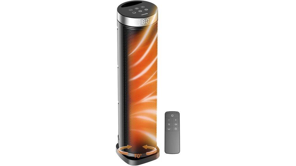 remote controlled 1500w tower heater