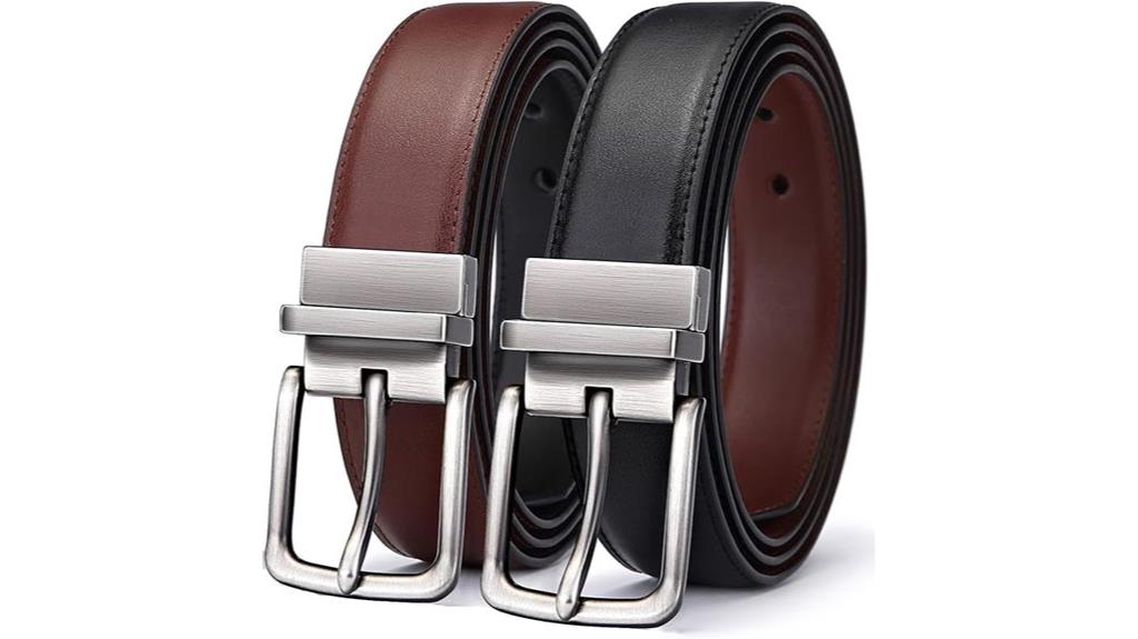 reversible adjustable men s belt
