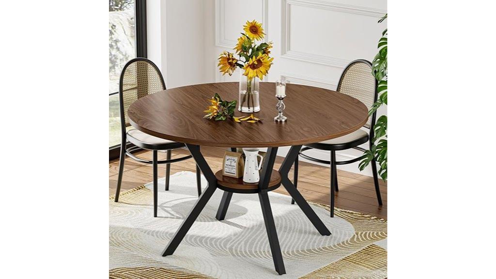 round table with storage