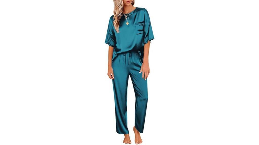 satin short sleeve pajamas